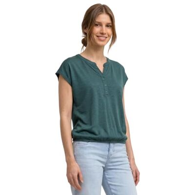 Street One Dropped Shoulder Shirt mit Split Neck mediterra Green 38 Street One Dropped Shoulder Shirt mit Split Neck mediterra Green 38