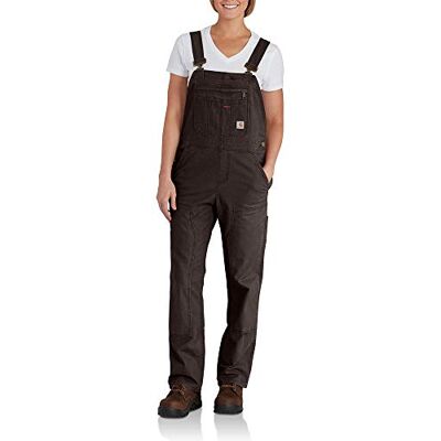 Carhartt Damen Rugged Flex® Canvas-Latzhose, Dunkelbraun, XS Carhartt Damen Rugged Flex® Canvas-Latzhose, Dunkelbraun, XS
