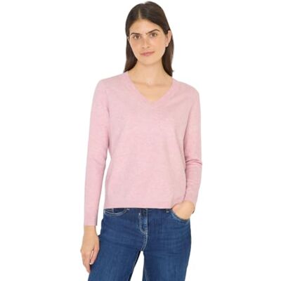 Cecil Kuscheliger V-Neck Pullover Blossom Glow Melange L Cecil Kuscheliger V-Neck Pullover Blossom Glow Melange L