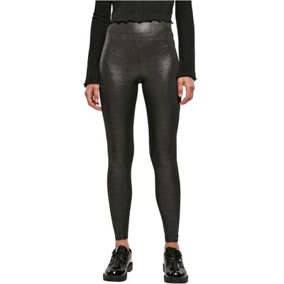 Urban Classics Damen Ladies High Waist Glamour Leggings Yoga Pants, Sparklingblack, S EU Urban Classics Damen Ladies High Waist Glamour Leggings Yoga Pants, Sparklingblack, S EU
