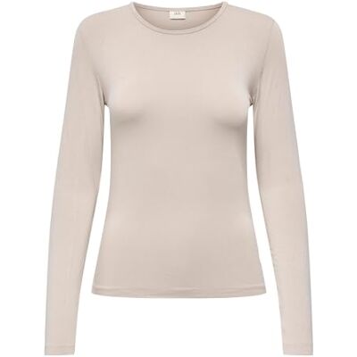 JDY Damen Langarmshirt Slim Fit Rundhals Elegantes Basic Oberteil, Farben:Hellgrau, Größe:M JDY Damen Langarmshirt Slim Fit Rundhals Elegantes Basic Oberteil, Farben:Hellgrau, Größe:M