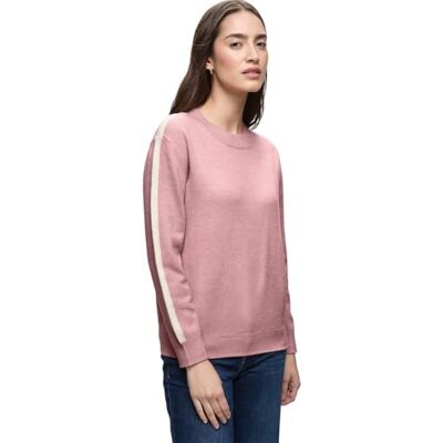 Street One Pullover mit Gallonstreifen Powder pink Mel. 36 Street One Pullover mit Gallonstreifen Powder pink Mel. 36