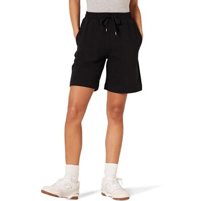 Amazon Damen Fleece-Bermudashorts mit Hoher Taille, 20,3cm Beininnenlänge (Erhältlich in Übergröße), Schwarz, XS Amazon Damen Fleece-Bermudashorts mit Hoher Taille, 20,3cm Beininnenlänge (Erhältlich in Übergröße), Schwarz, XS