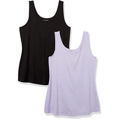 Amazon Damen Tank Top aus Baumwolle-Modal in Großen Größen, 2er-Pack, Lavendel/Schwarz, 4XL Große Größen Amazon Damen Tank Top aus Baumwolle-Modal in Großen Größen, 2er-Pack, Lavendel/Schwarz, 4XL Große Größen