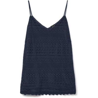 VERO MODA Damen Vmhoney Lace Singlet WVN Ga Noos, Navy Blazer, M VERO MODA Damen Vmhoney Lace Singlet WVN Ga Noos, Navy Blazer, M