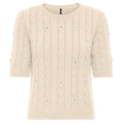 ONLY Onlsussi Life Ss Deco Cabel Pull KNT ONLY Onlsussi Life Ss Deco Cabel Pull KNT
