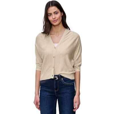 Street One Cardigan in Unifarbe Cotton beige Mel. 46 Street One Cardigan in Unifarbe Cotton beige Mel. 46