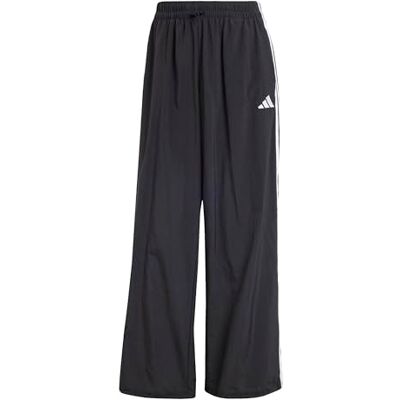 Adidas Damen Essentials 3-Stripes Lifestyle Woven Parachute Pants, Black/White, S Adidas Damen Essentials 3-Stripes Lifestyle Woven Parachute Pants, Black/White, S