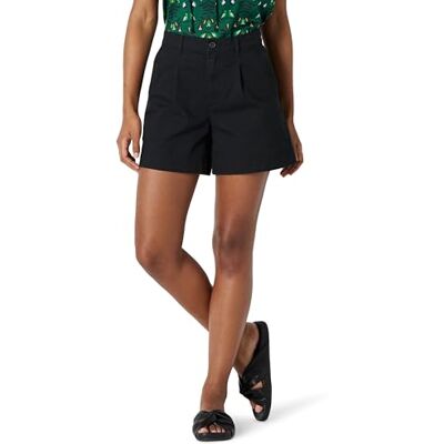 Amazon Damen Relaxed-Fit-Glocken-Shorts mit Hoher Leibhöhe und Gummizug am Rücken, 12,7cm Beininnenlänge, Schwarz, 38-40 Amazon Damen Relaxed-Fit-Glocken-Shorts mit Hoher Leibhöhe und Gummizug am Rücken, 12,7cm Beininnenlänge, Schwarz, 38-40