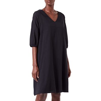 TOM TAILOR Damen Midi Kleid 1032207, 14482 Deep Black, 38 TOM TAILOR Damen Midi Kleid 1032207, 14482 Deep Black, 38