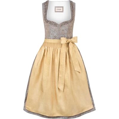 Bergfeuer Damen Nara Midi Dirndl, senf, 42 Bergfeuer Damen Nara Midi Dirndl, senf, 42