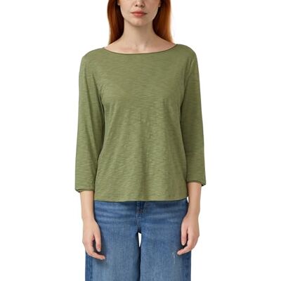 S. Oliver Shirt mit Flammgarnstruktur und 3/4-Ärmeln S. Oliver Shirt mit Flammgarnstruktur und 3/4-Ärmeln