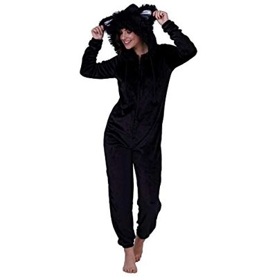 Loungeable Damen Jumpsuit Overall Tiere Gesichter Öhrchen 3D Kapuze Loungeable Damen Jumpsuit Overall Tiere Gesichter Öhrchen 3D Kapuze