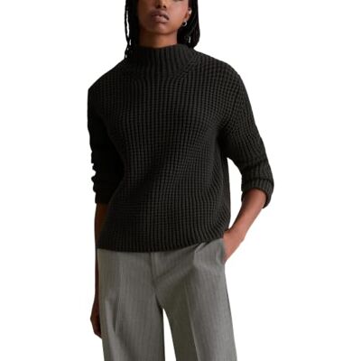Marc O' Polo Marc OߴPolo Denim Damen Strickpullover mit Stehkragen Relaxed Fit, Schwarz (Black), XXS Marc O' Polo Marc OߴPolo Denim Damen Strickpullover mit Stehkragen Relaxed Fit, Schwarz (Black), XXS