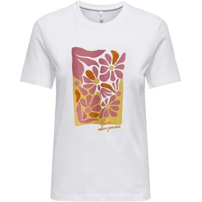 ONLY Onlkita Life Reg S/S Print Top Noos ONLY Onlkita Life Reg S/S Print Top Noos
