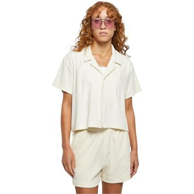 Urban Classics Damen Ladies Towel Resort Shirt Hemd, Palewhite, XXXL Urban Classics Damen Ladies Towel Resort Shirt Hemd, Palewhite, XXXL