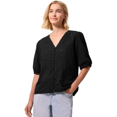 Street One Studio Kurzarm Jacke mit Embroidery-Front Black 46 Street One Studio Kurzarm Jacke mit Embroidery-Front Black 46