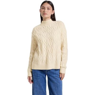 Street One Studio Pullover mit Strickmuster Soft beige 40 Street One Studio Pullover mit Strickmuster Soft beige 40