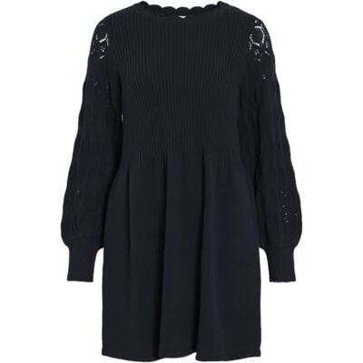 Vila Vilowen O-Neck L/S A-Line Knit Dress/Pb Vila Vilowen O-Neck L/S A-Line Knit Dress/Pb