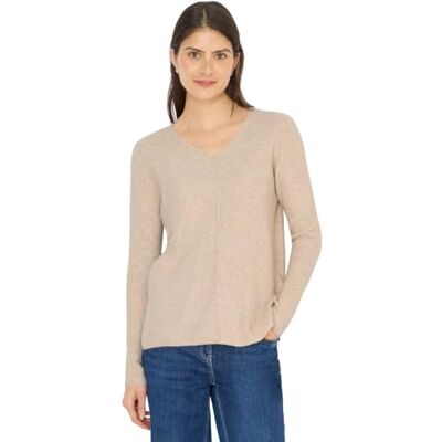 Cecil V-Neck Pullover Desert beige Melange XL Cecil V-Neck Pullover Desert beige Melange XL