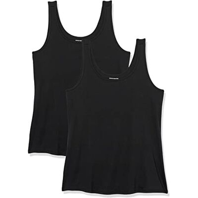 Amazon Damen Tank Top aus Baumwolle-Modal in Großen Größen, 2er-Pack, Schwarz, 6XL Große Größen Amazon Damen Tank Top aus Baumwolle-Modal in Großen Größen, 2er-Pack, Schwarz, 6XL Große Größen