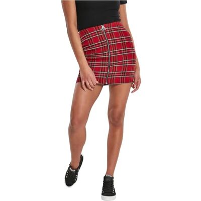 Urban Classics Damen Ladies Short Checker Skirt Kleid, per Pack Mehrfarbig (red/blk 00200), Medium (Herstellergröße: M) Urban Classics Damen Ladies Short Checker Skirt Kleid, per Pack Mehrfarbig (red/blk 00200), Medium (Herstellergröße: M)