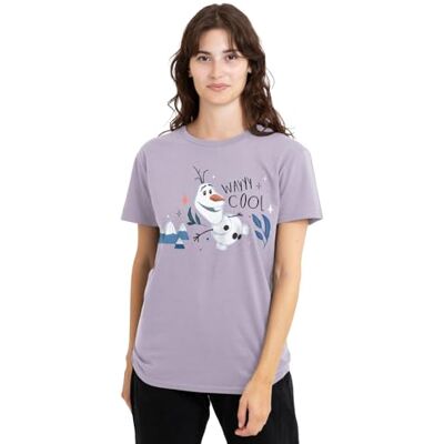 Disney Damen Olaf is Wayyy Cool Ladies T Shirt, Lavendar T-Shirt (1er Pack) Disney Damen Olaf is Wayyy Cool Ladies T Shirt, Lavendar T-Shirt (1er Pack)