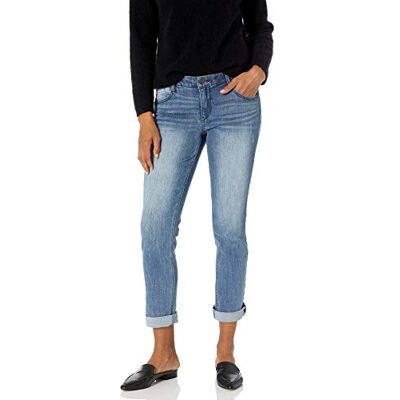 Democracy Damen Ab-lösung Freundin Jeans, Blau, 38 Democracy Damen Ab-lösung Freundin Jeans, Blau, 38