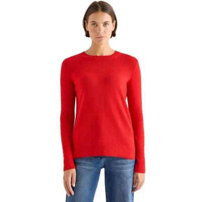 Cecil Pullover mit Strickdetail Fiery red XXL Cecil Pullover mit Strickdetail Fiery red XXL