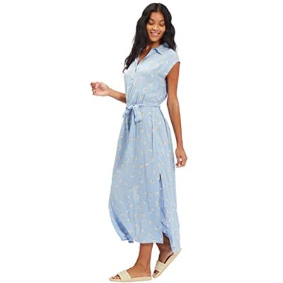 Billabong Damen Lovely Ways Button Front Midi Dress Lässiges Kleid, Süßes Blau, X-Klein Billabong Damen Lovely Ways Button Front Midi Dress Lässiges Kleid, Süßes Blau, X-Klein