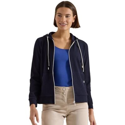 Cecil Langarm Jacke mit Kapuze und Struktur urban Dark Blue XL Cecil Langarm Jacke mit Kapuze und Struktur urban Dark Blue XL
