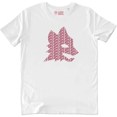 AS Roma T-Shirt für Erwachsene mit Wolken-Aufdruck weißes Stadion XL AS Roma T-Shirt für Erwachsene mit Wolken-Aufdruck weißes Stadion XL