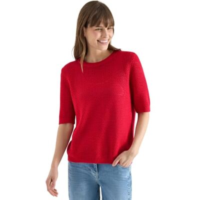 Cecil Kurzarm Pullover mit Struktur Glazed Apple red S Cecil Kurzarm Pullover mit Struktur Glazed Apple red S