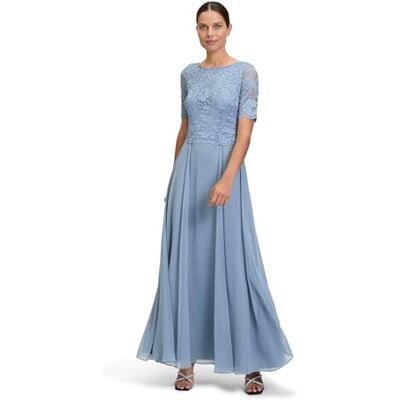 Vera Mont Damen Abendkleid mit Spitze Light Steel Blue,38 Vera Mont Damen Abendkleid mit Spitze Light Steel Blue,38