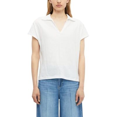S. Oliver Damen Poloshirt – Relaxed Fit, Flammgarn-Jersey, ärmellos, V-Ausschnitt S. Oliver Damen Poloshirt – Relaxed Fit, Flammgarn-Jersey, ärmellos, V-Ausschnitt