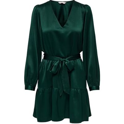 ONLY Damen Onlnew Alena Life L/S Short Dress WVN, Scarab, XS ONLY Damen Onlnew Alena Life L/S Short Dress WVN, Scarab, XS