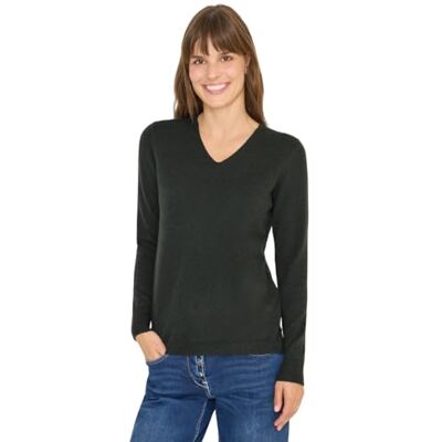 Cecil Kuscheliger V-Neck Pullover Active Khaki Melange S Cecil Kuscheliger V-Neck Pullover Active Khaki Melange S