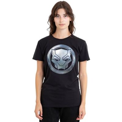 Marvel Damen Wakanda Forever Panther Icon Ladies, Black T-Shirt Marvel Damen Wakanda Forever Panther Icon Ladies, Black T-Shirt