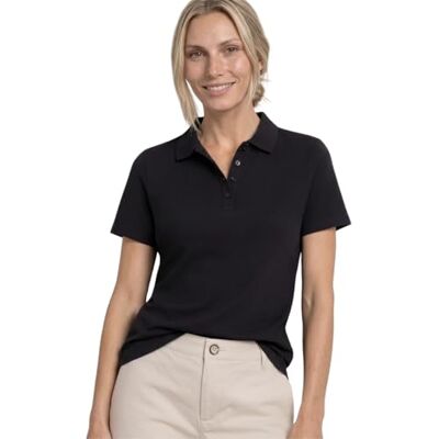 Street One Kurzarm Poloshirt in Rippstruktur Black 44 Street One Kurzarm Poloshirt in Rippstruktur Black 44