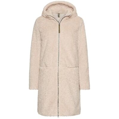 camel active Damen Teddyfell Mantel lang mit Frontzipper & Kapuze Mandel, womenswear-34 camel active Damen Teddyfell Mantel lang mit Frontzipper & Kapuze Mandel, womenswear-34