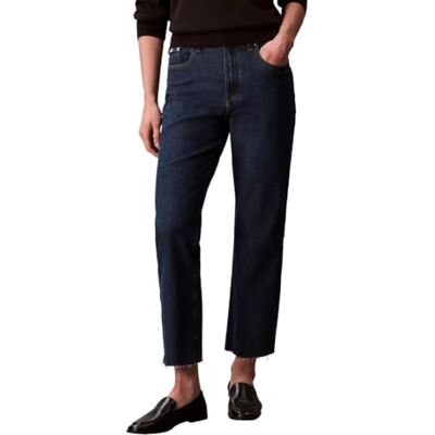 Calvin Damen High Rise Straight Fit Jeans, Vintage Storm, 30W x 27L Calvin Damen High Rise Straight Fit Jeans, Vintage Storm, 30W x 27L