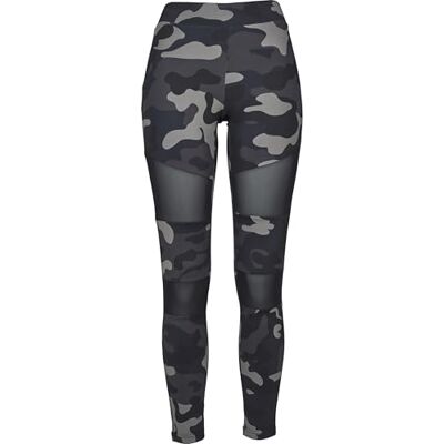 Urban Classics Damen Ladies Tech Mesh Leggings, darkcamo/blk, 4XL Urban Classics Damen Ladies Tech Mesh Leggings, darkcamo/blk, 4XL