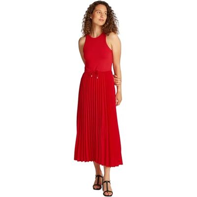 Tommy Hilfiger Damen Kleid Midi Dress Ärmellos, Rot (Primary Red), 3XL Tommy Hilfiger Damen Kleid Midi Dress Ärmellos, Rot (Primary Red), 3XL