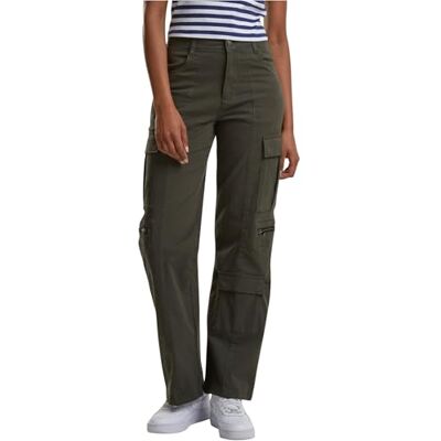 Urban Classics Damen Cargohose Ladies Loose Utility Stretch Twill Pants, lässige Cargohose für Frauen, Baggy Hose Urban Classics Damen Cargohose Ladies Loose Utility Stretch Twill Pants, lässige Cargohose für Frauen, Baggy Hose