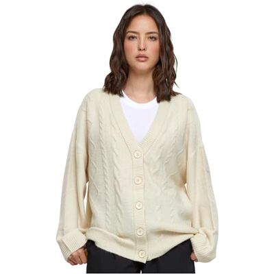 Urban Classics Damen Strickjacke Ladies Cabel Knit Cardigan Sand XL Urban Classics Damen Strickjacke Ladies Cabel Knit Cardigan Sand XL