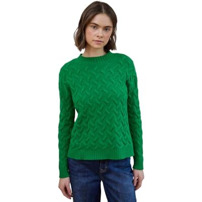 Street One Studio Pullover mit Zopfmuster Bold Green 44 Street One Studio Pullover mit Zopfmuster Bold Green 44