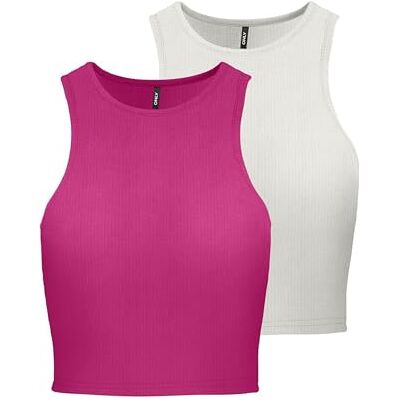 ONLY Onlbelia S/L Crop Top Cs JRS 2Pack ONLY Onlbelia S/L Crop Top Cs JRS 2Pack