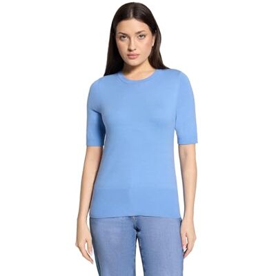 Betty Barclay Damen Basic-Pullover Kurzarm 42, Azurine Betty Barclay Damen Basic-Pullover Kurzarm 42, Azurine
