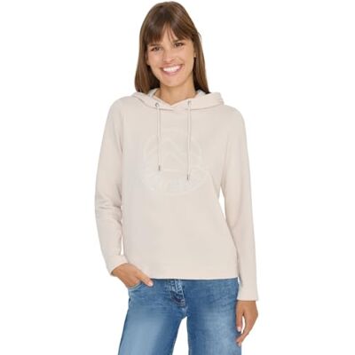 Cecil Kapuzenshirt mit Stickerei Light Greige M Cecil Kapuzenshirt mit Stickerei Light Greige M