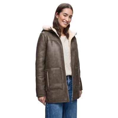 Street One Leder-Look Jacke Sandy Mocca 40 Street One Leder-Look Jacke Sandy Mocca 40